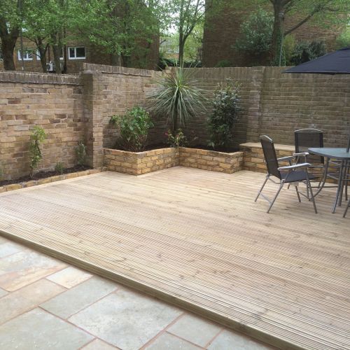 Decking & Sandstone Paving
